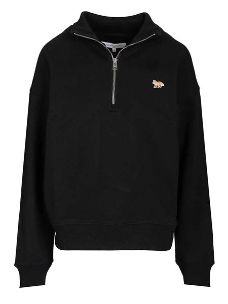 Felpa con mezza zip