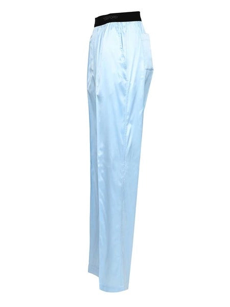 Pantaloni in seta stretch
