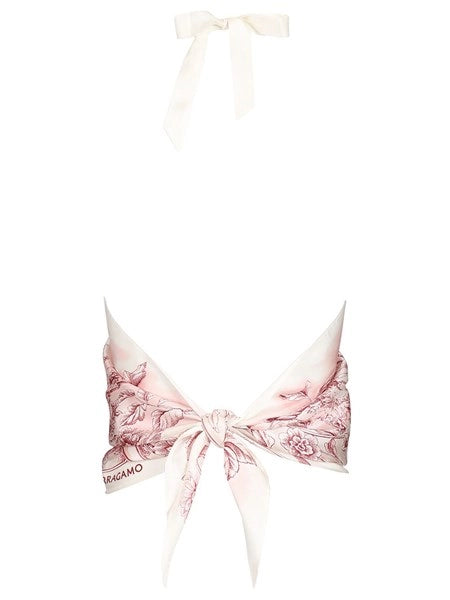 Top Foulard con stampa etnica