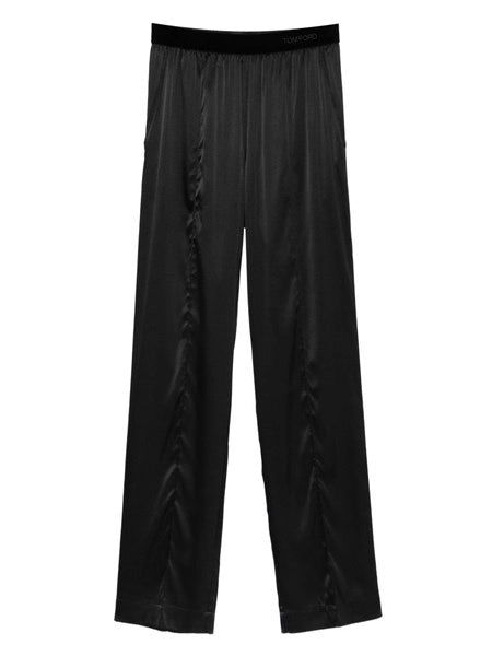 Pantaloni in seta stretch