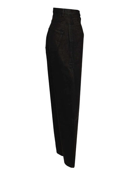 Jeans arrotondati in denim