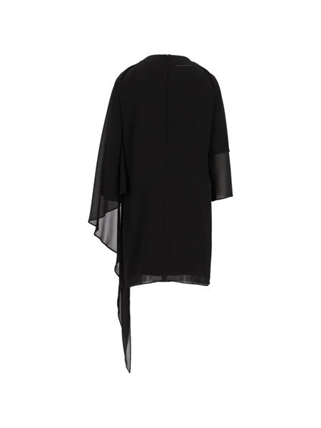 Miniabito in chiffon nero