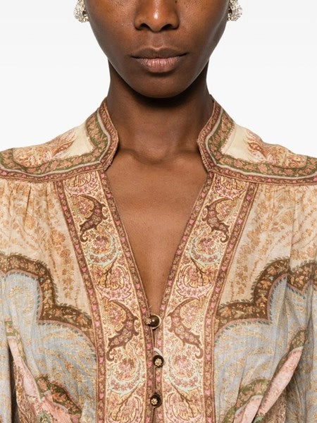 Abito midi scollato Wanderlust in Tapestry