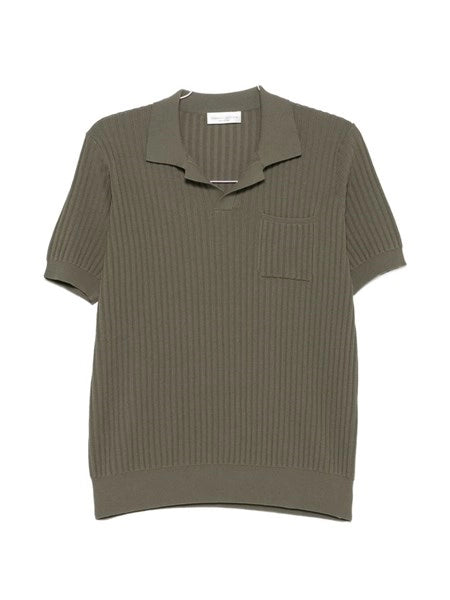 Polo a coste in cotone