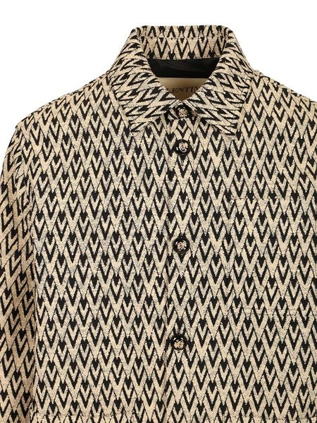 Giacca in misto cotone jacquard Toute La V