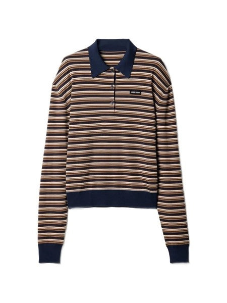 Polo in maglia a righe