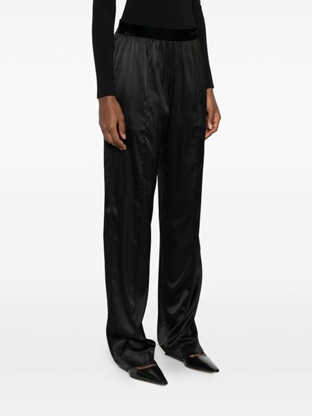 Pantaloni in seta stretch