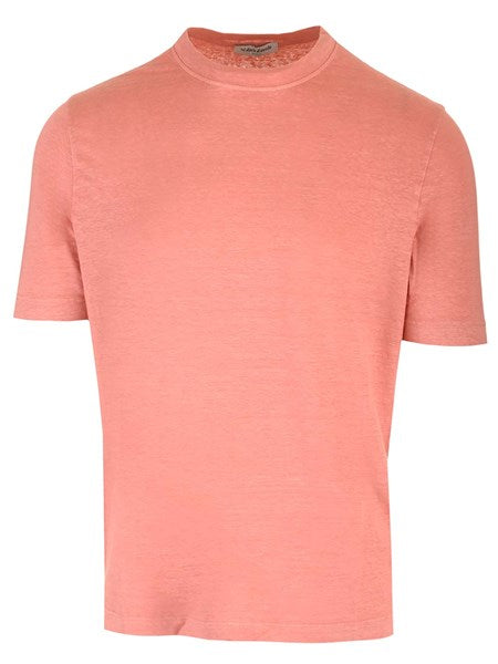 T-Shirt in jersey  di lino fiammato