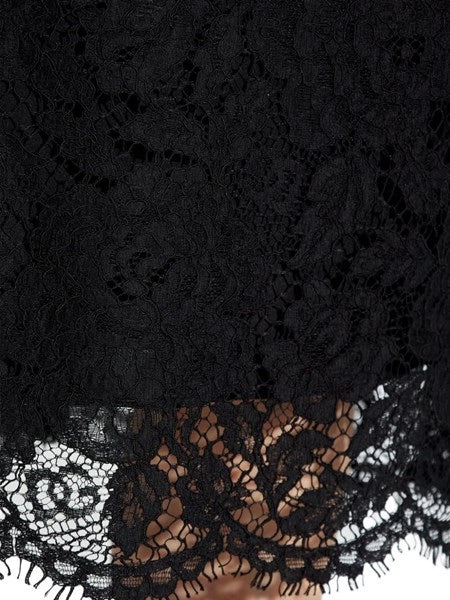 Gonna midi in pizzo stretch