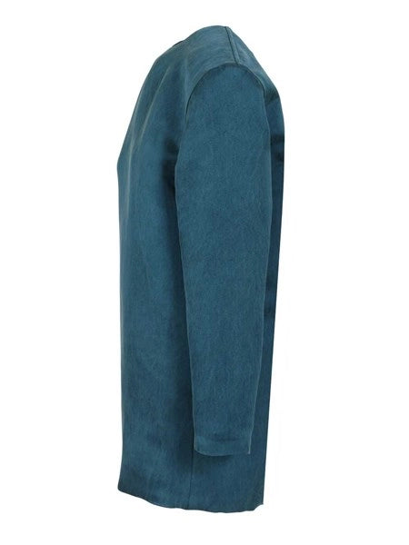 Abito boxy in raso di seta stonewash