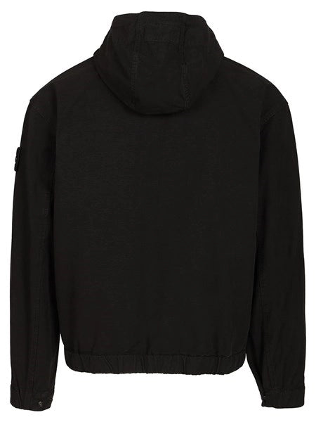 Overshirt con cappuccio in ripstop di cotone biologico