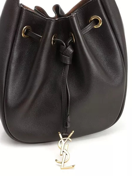 Borsa secchiello in pelle