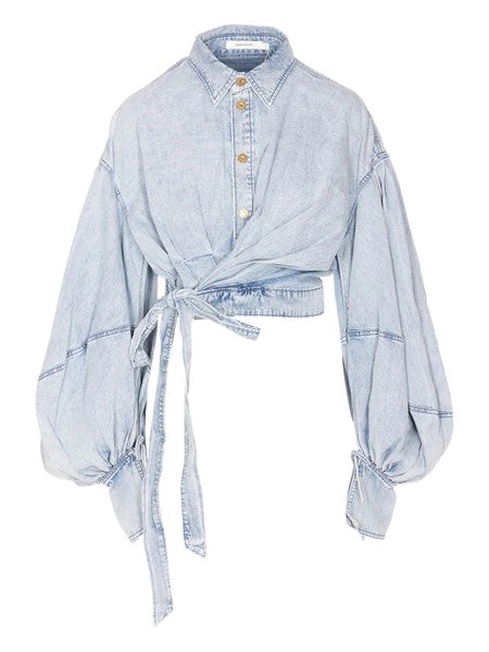 Top a portafoglio in denim Rebellion