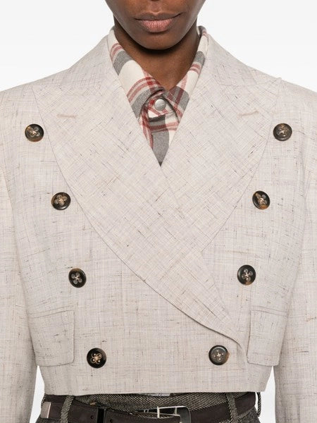 Blazer doppiopetto cropped