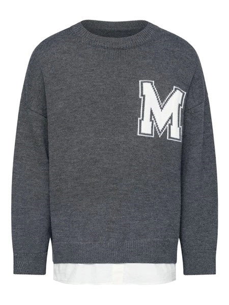 Maglione due in uno in stile college