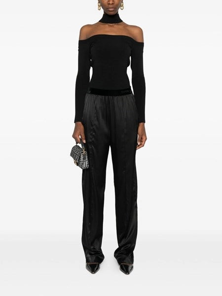 Pantaloni in seta stretch