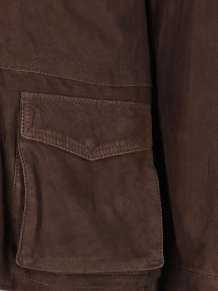 Field jacket in suede