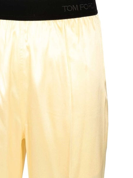 Pantaloni in seta stretch