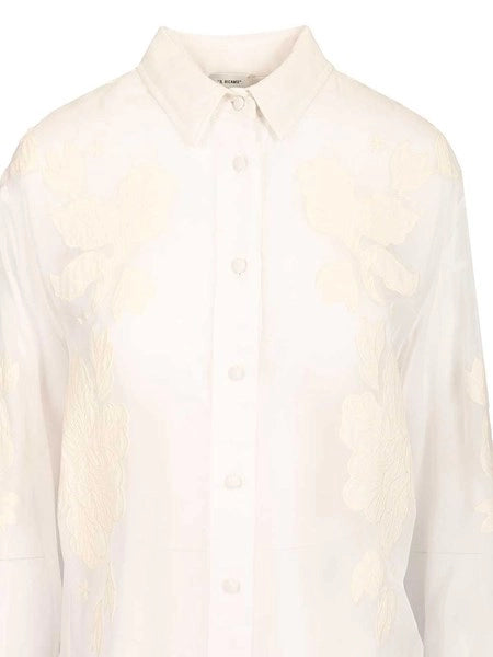 camicia organza ricamo “iris velvet”
