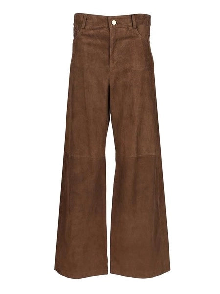 Pantalone in pelle scamosciata