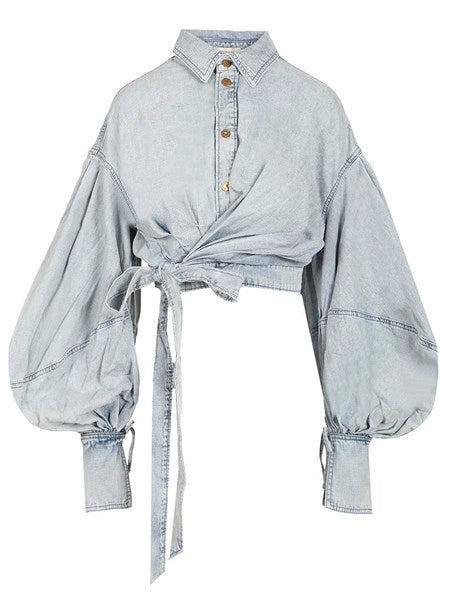 Top a portafoglio in denim Rebellion