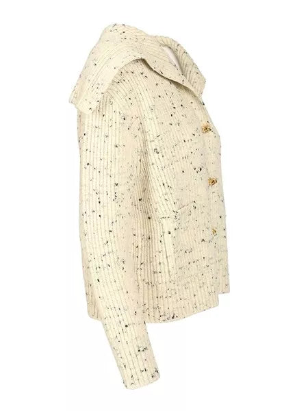 Cardigan in lana a coste