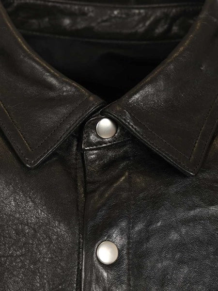 Giacca a camicia in pelle