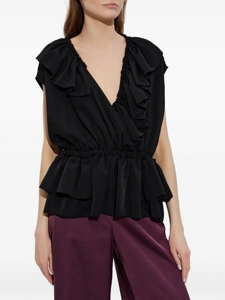 Top in jersey con cintura