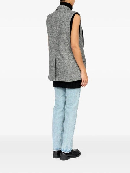 Gilet in maglia di lana merino