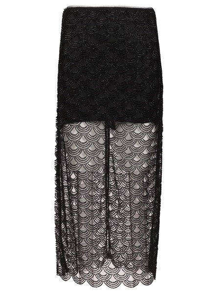 Gonna midi con paillettes