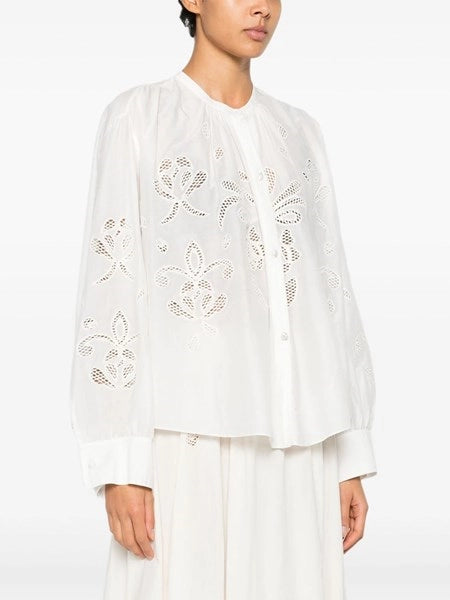 camicia bohemienne in voile con ricamo “lunamaris”