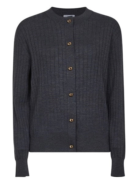 Cardigan in lana a coste