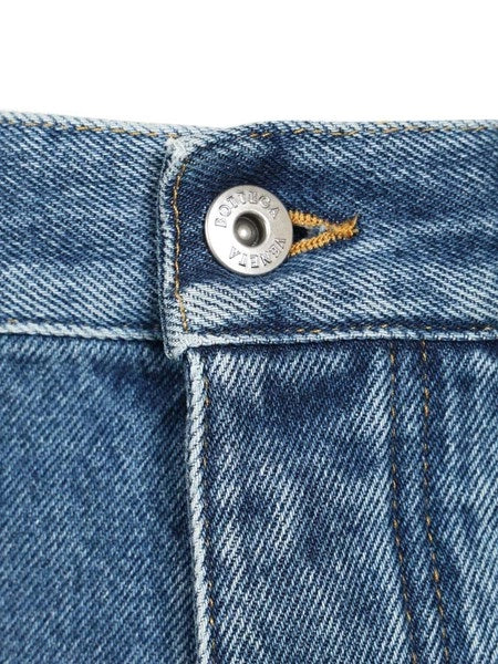 Jeans a zampa d'elefante color indaco medio
