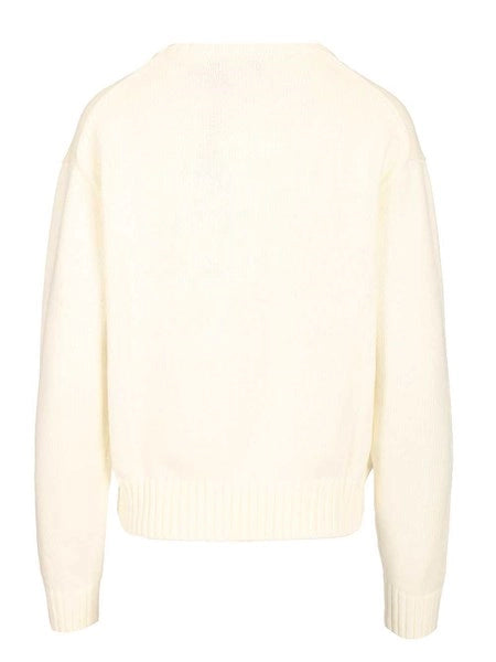 Pullover Polo Bear in cotone con intarsi