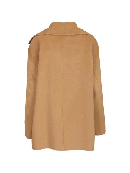 Giaccone doppiopetto in lana e cashmere