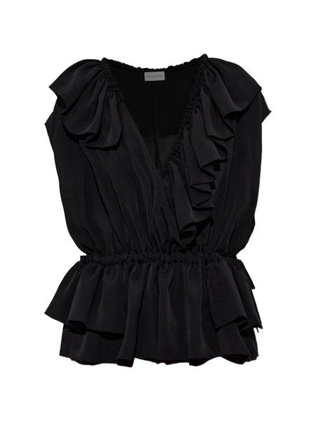 Top in jersey con cintura