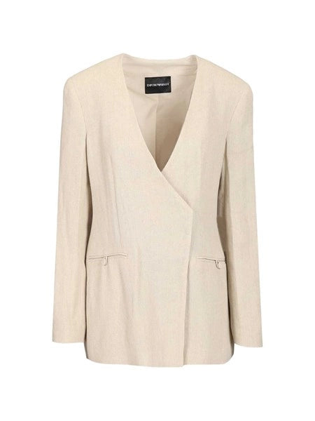Blazer in misto lino