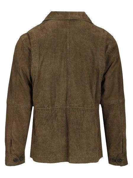 Sahariana in suede
