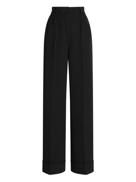 Pantaloni in gabardina di lana