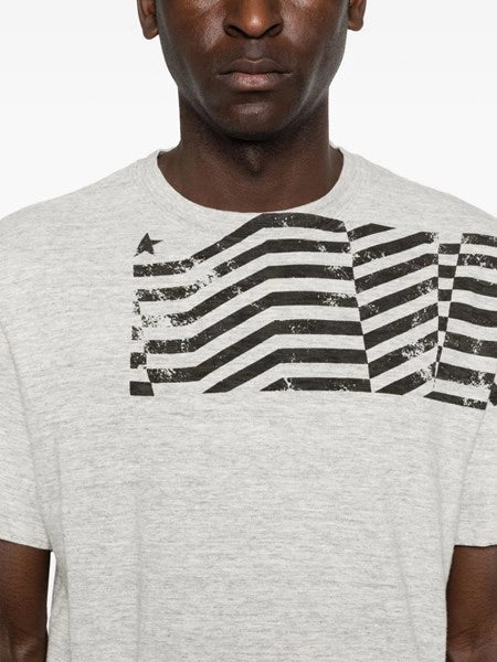 T-shirt con stampa a bandiera