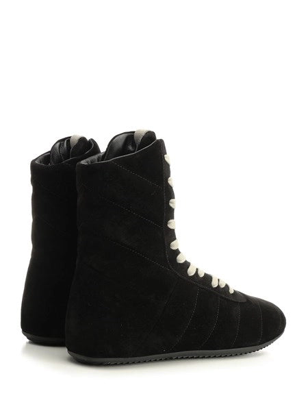 SNEAKERS ALTE MINIMALISTE TRAPUNTATE
