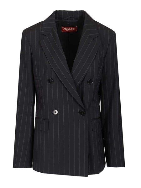 Blazer doppiopetto in lana gessata