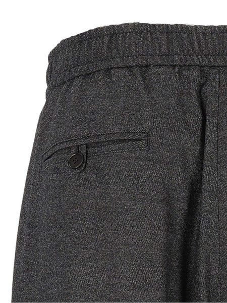 Pantaloni over in lana vergine e cashmere effetto denim