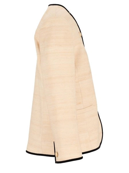 Blazer in seta e lino