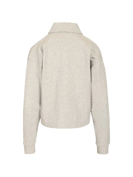 Felpa polo in pile di cotone