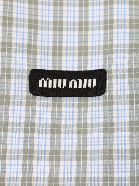 Camicia a quadri in popeline
