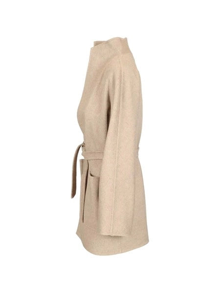 Cappotto cardigan corto in cashmere