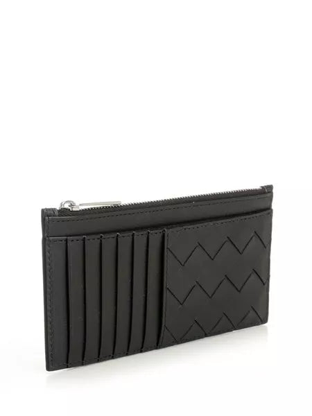 Porta carte Intrecciato lungo con zip