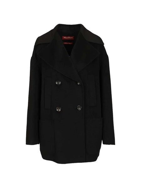 Giaccone doppiopetto in lana e cashmere