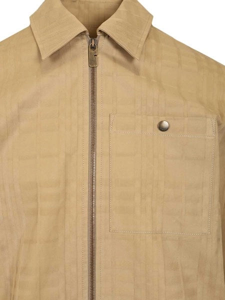 Camicia con cerniera in cotone Check